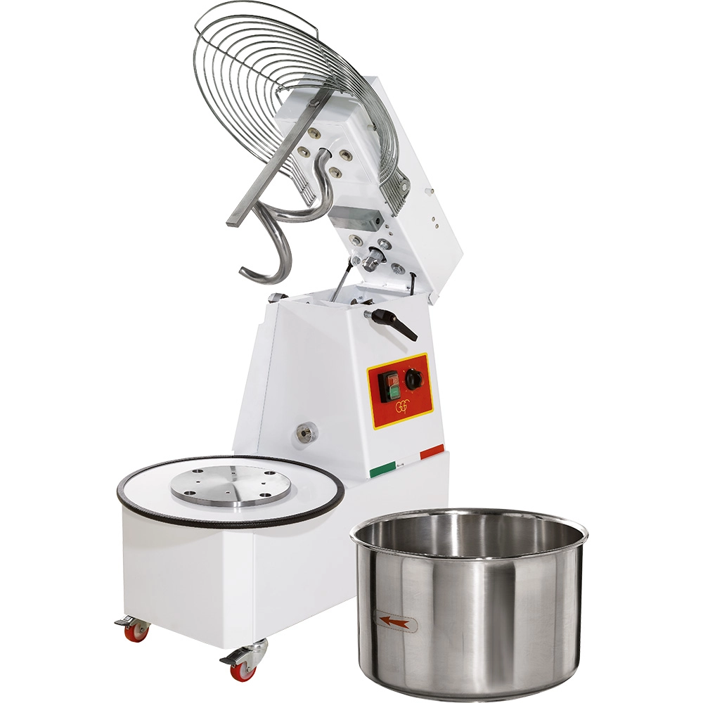 Mikser spiralny z wyjmowaną dzieżą 33 l, 2 prędkości, 1.1 kW, 400 V, 450×740×750 mm | GGF, 786502