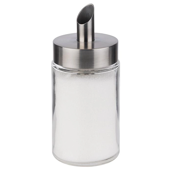Dozownik do cukru 0,2 l, 60x145 mm, przezroczysty, inox | APS, 40509