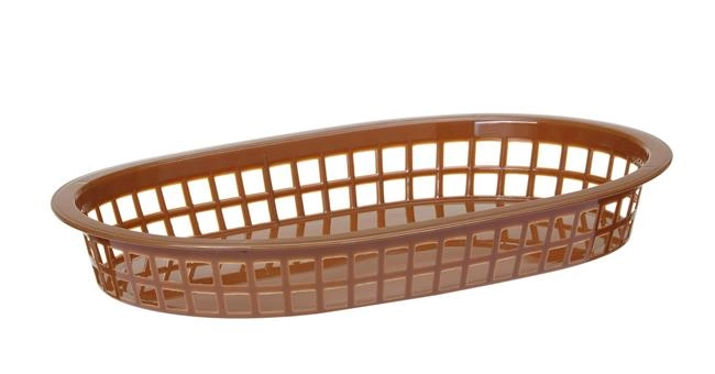 Koszyk do pieczywa, owalny, 275x175x38 mm, brązowy,  zestaw 6 szt. | HENDI, 426296
