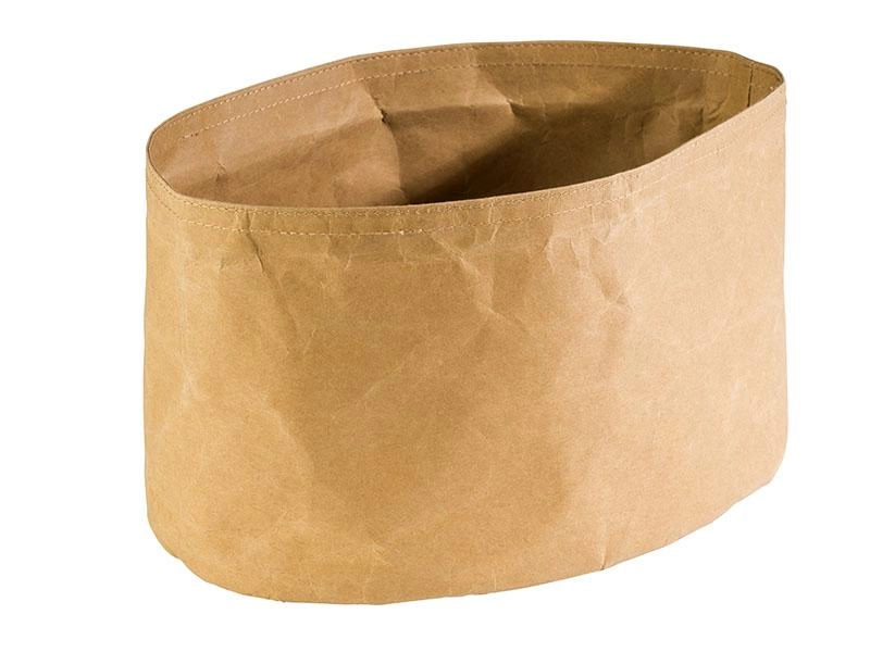 Koszyk owalny na pieczywo 300x200x180 mm z papieru wodoodpornego, beżowy | APS, Paperbag