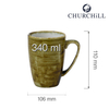 Kubek, 340 ml | CHURCHILL, Stonecast Plume Green