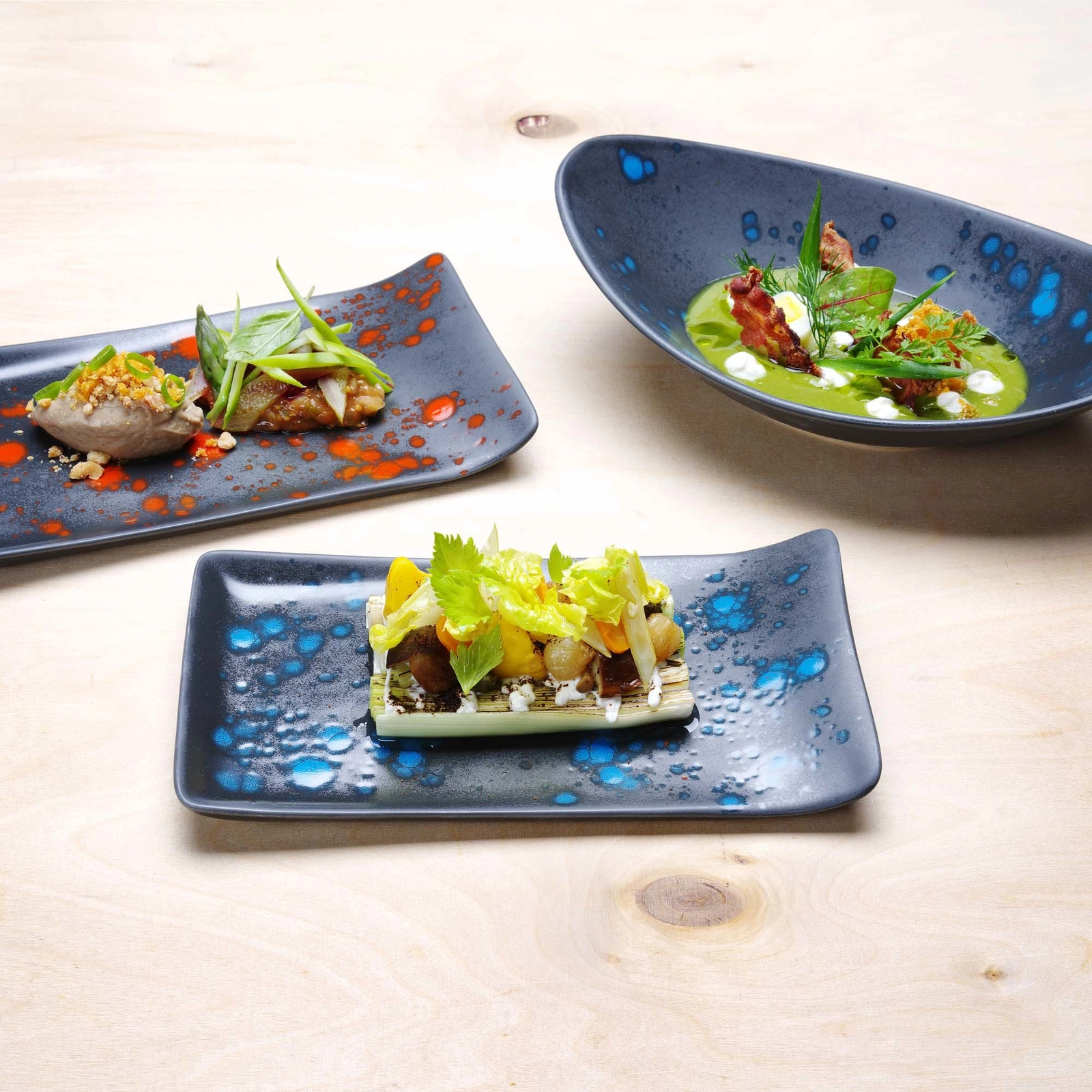 Talerz z wysokim rantem, Ø270 mm, pomarańczowy | FINE DINE, Flora