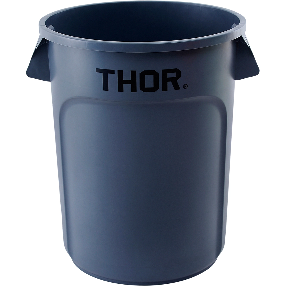 Pojemnik uniwersalny na odpadki 120 l, szary z tworzywa | THOR, 068128