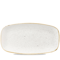 Talerz podłużny szefa kuchni, 360×190 mm | CHURCHILL, Stonecast Barley White