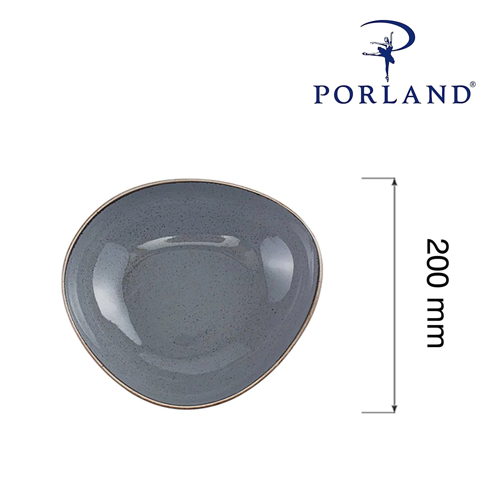 Miska trójkątna, 200 mm, szara | PORLAND, Seasons Stone
