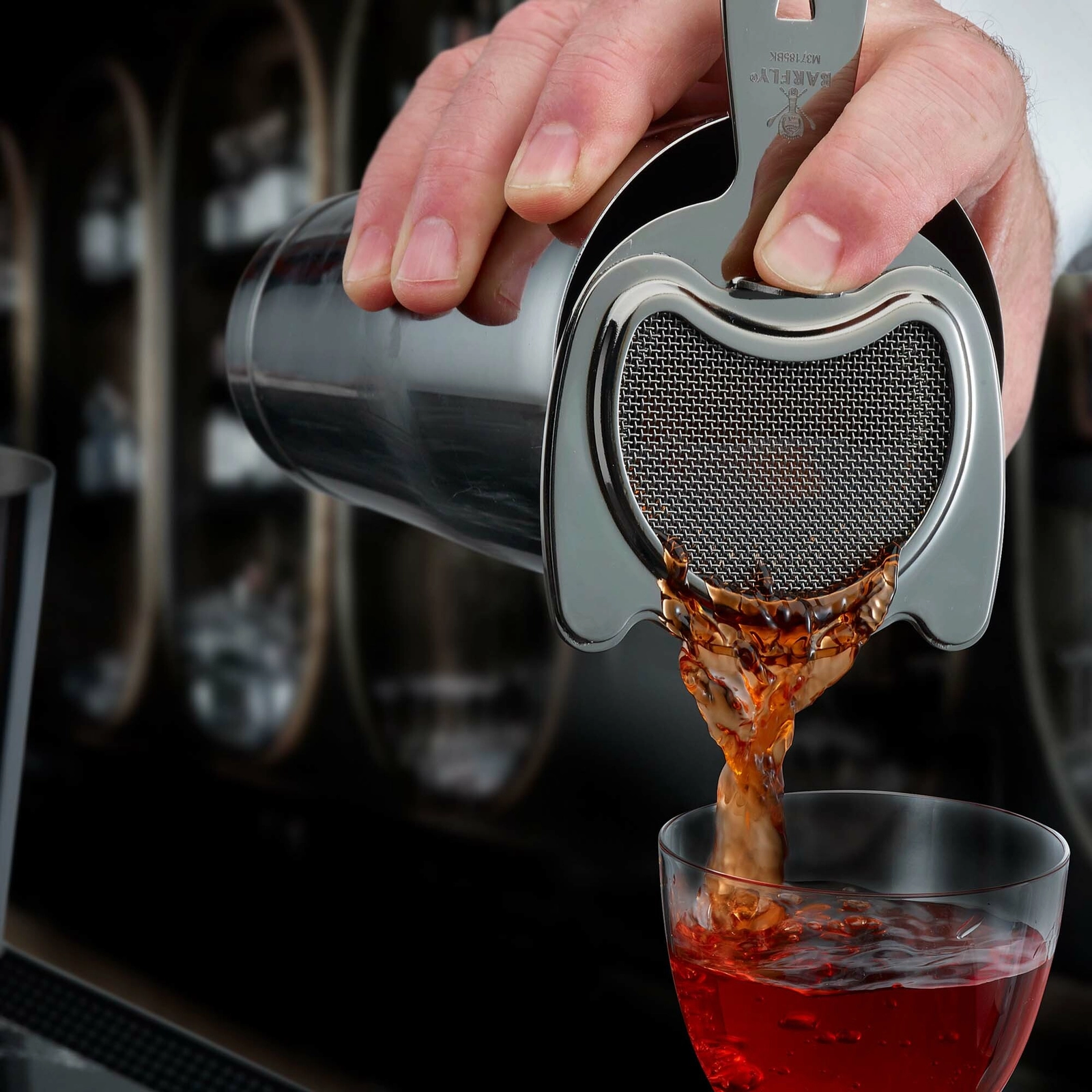 Shaker barmański 3-częściowy w stylu japońskim Diamond Lettice, ze stali nierdzewnej, czarny, 700 ml | BARFLY, Diamond Lettice