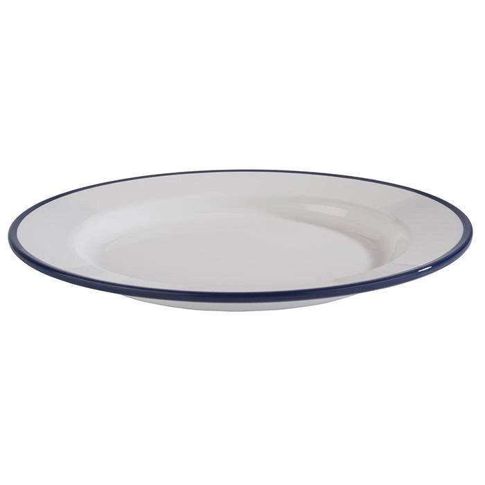 Talerz z melaminy, 205x20 mm, biało-niebieski | APS, 84950