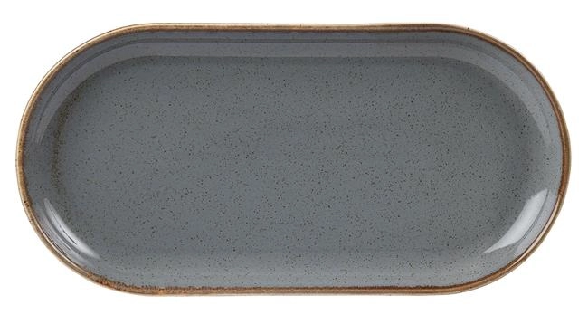 Półmisek owalny z porcelany, ciemnoszary | FINE DINE, Stone