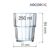 Szklanka niska Ø77 mm, 250 ml | ARCOROC, Norvege