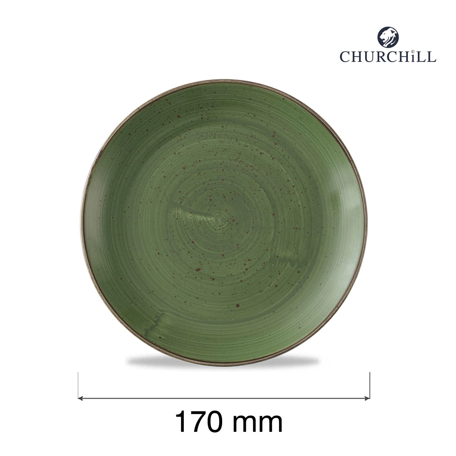 Talerz płytki Ø170 mm, zielony | CHURCHILL, Stonecast Sorrel Green