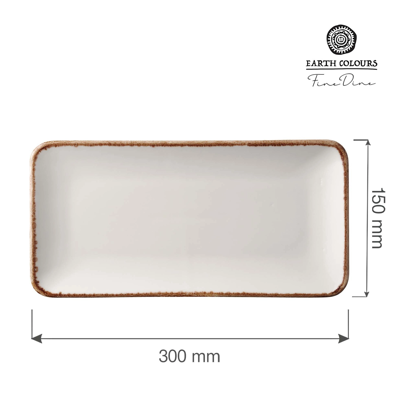 Talerz prostokątny, 300x150 mm, pomarańczowy | FINE DINE, Vanilla