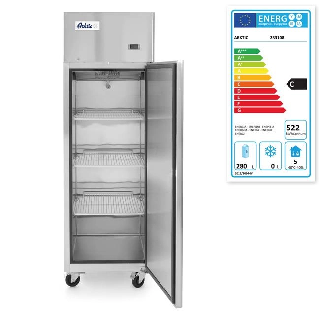 Szafa chłodnicza i mroźnicza, 410 l, 230V, 0,290 kW, 600x740x1950 mm | ARKTIC, 233108