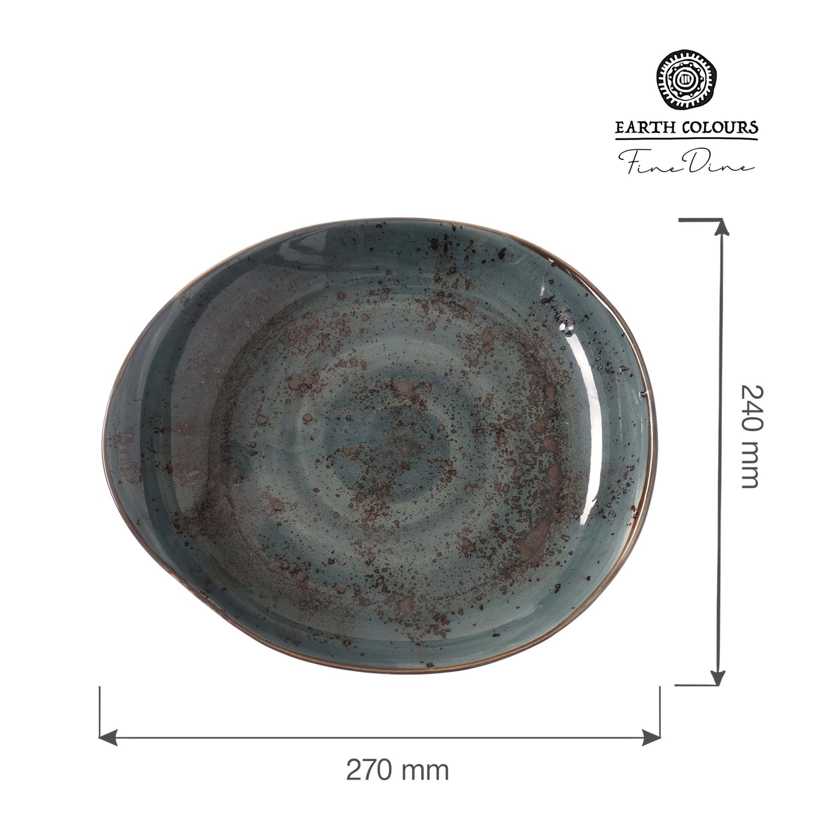 Talerz prezentacyjny, 270×240 mm, szary | FINE DINE, Arando