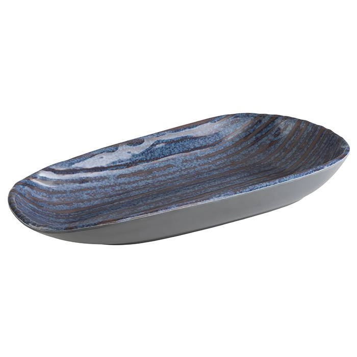 Talerz z melaminy, 180x30 mm, szaro-niebieski | APS, 85026