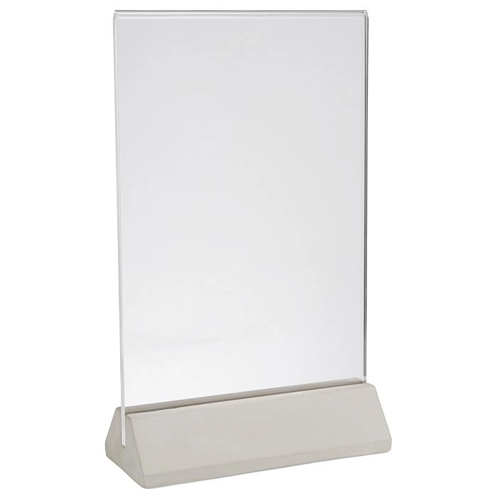 Stojak na karty 155×65×260 mm, szary, przezroczysty | APS, 71497