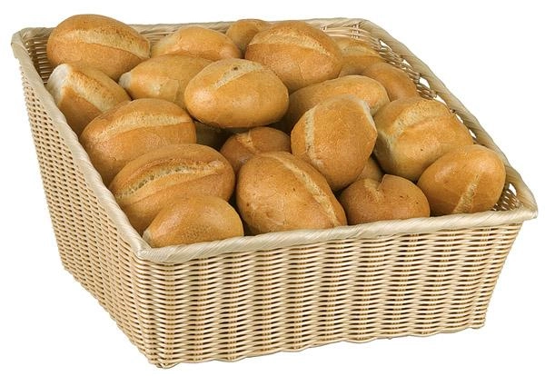 Kosz prostokątny z polipropylenu 450x420x240 mm, beżowy | APS, Economic