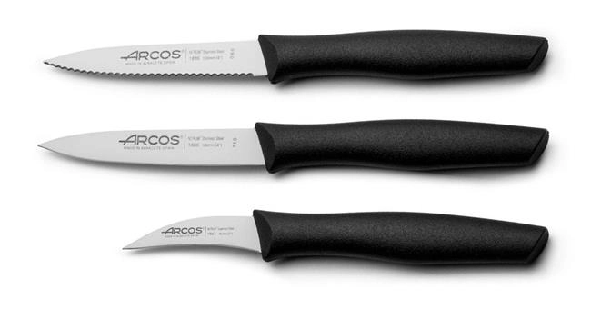 Zestaw noży do obierania, czarny | ARCOS, NOVA