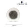 Talerz płytki o organicznym kształcie, Ø210 mm | CHURCHILL, Raku Quartz Black