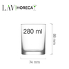 Szklanka do whisky, 280 ml | LAV, Rotterdam