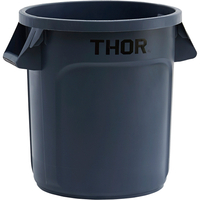 Pojemnik uniwersalny na odpadki 38 l, szary z tworzywa sztucznego | THOR, 068044