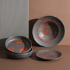 Talerz z wysokim rantem, Ø270 mm, czarny | FINE DINE, Bloom