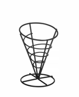 Stojak do serwowania frytek, ⌀115x172 mm, czarny | HENDI, 630938