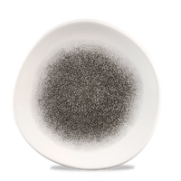 Talerz płytki o organicznym kształcie, Ø210 mm | CHURCHILL, Raku Quartz Black