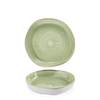 Misa z wysokim rantem o organicznym kształcie, 200×50 mm | CHURCHILL, Stonecast Sage Green