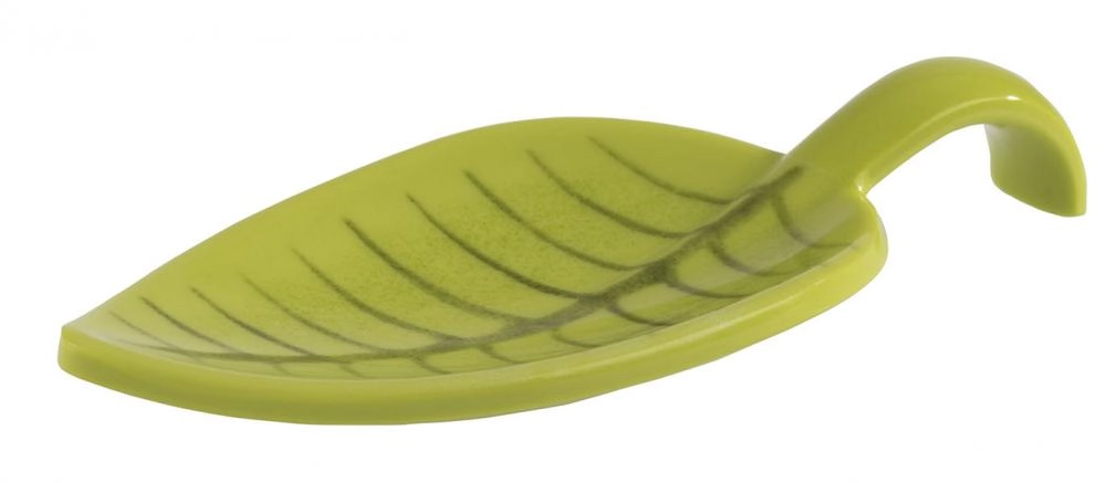 Łyżka przystawkowa z melaminy 100x45 mm, zielona | APS, Leaf