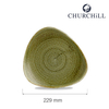 Talerz trójkątny, Ø229 mm | CHURCHILL, Stonecast Plume Green