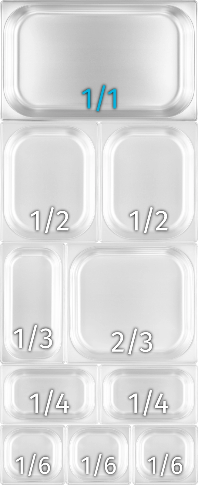 Pojemnik GN 1/6 200 mm ze stali nierdzewnej | TECHNICA, Cold Line