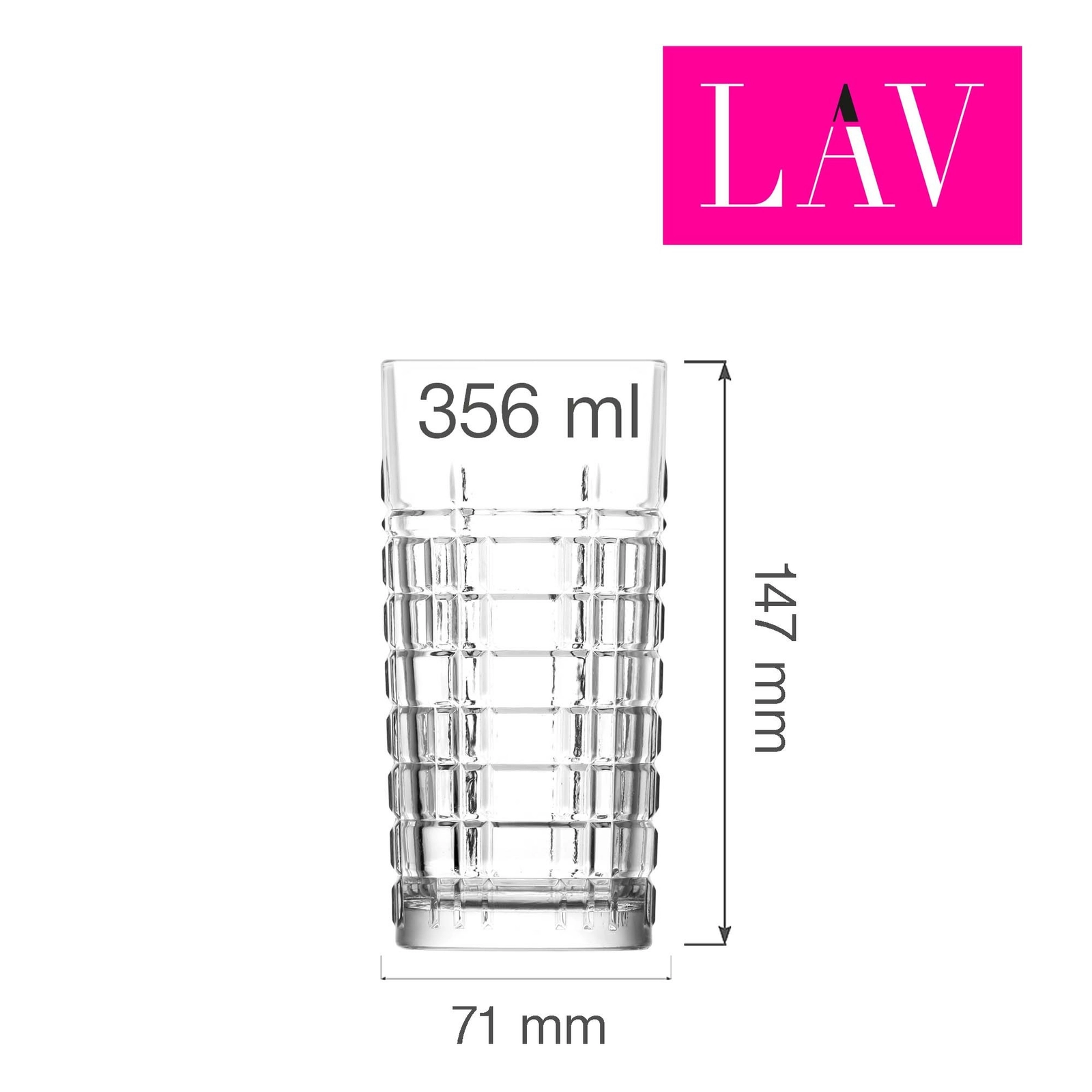 Szklanka wysoka long drink, 356 ml | LAV, Brit
