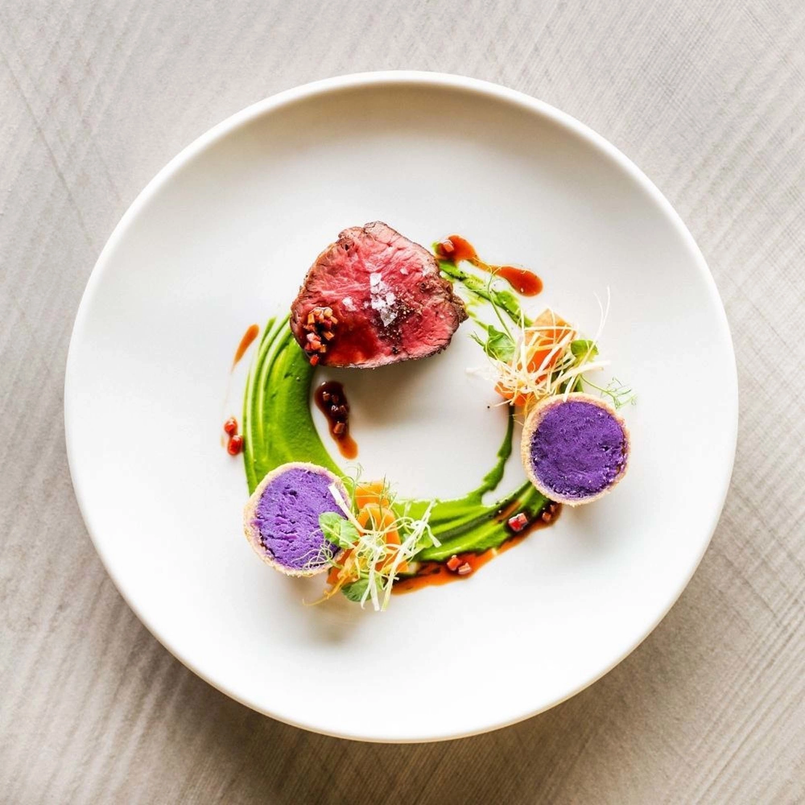Talerz bez rantu, Ø300 mm | FINE DINE, Crema