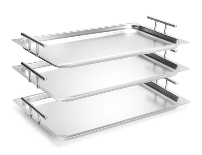 Taca do serwowania GN 1/1 530x325 mm ze stali nierdzewnej | HENDI, 809181