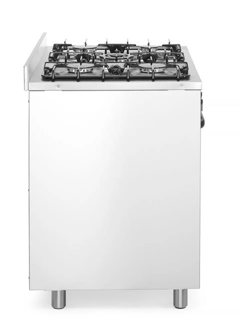 Kuchnia gazowa 5-palnikowa z piekarnikiem konwekcyjnym i grillem, 14,3 kW + 2,9 kW, 230 V, 900×653×900 mm | HENDI, Kitchen Line