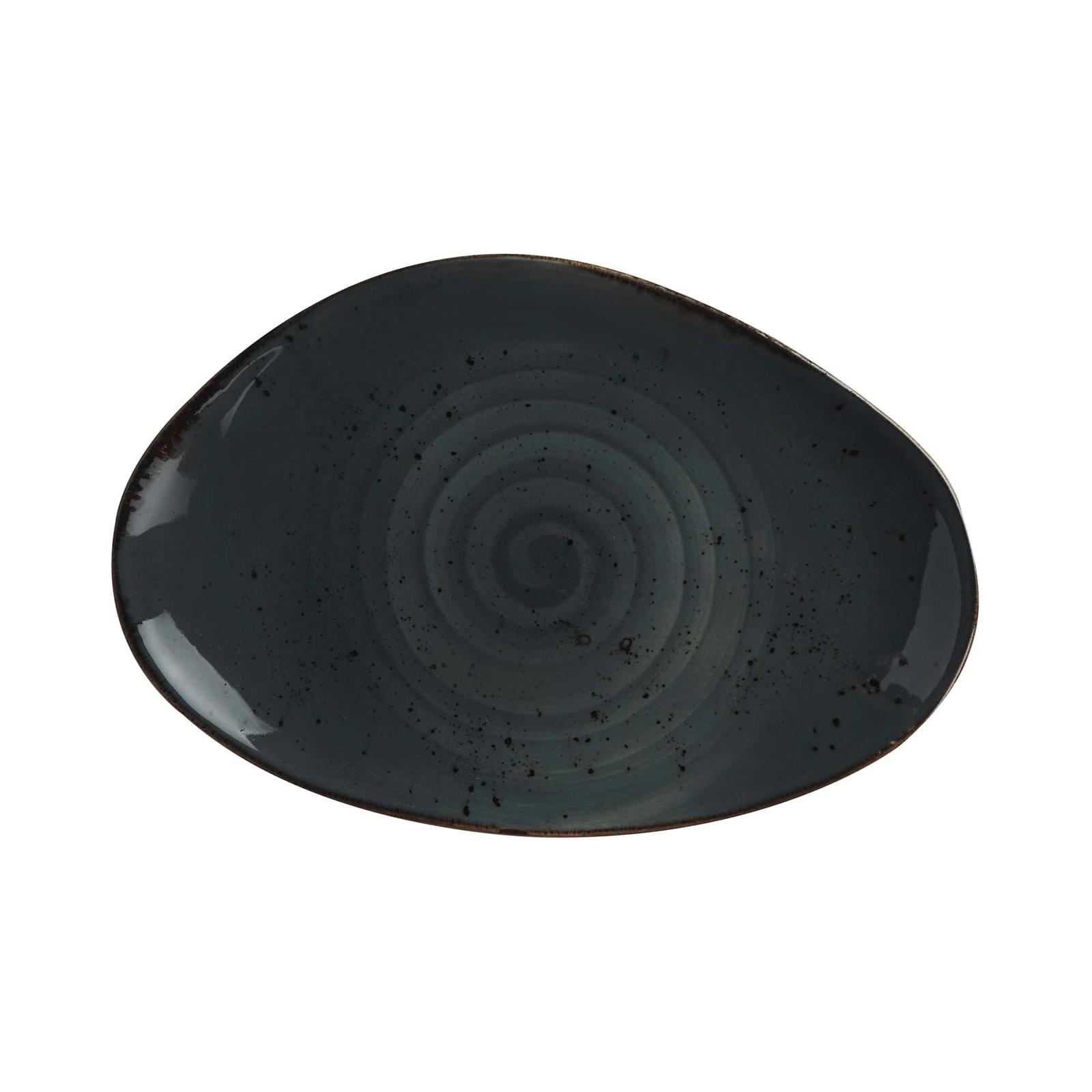 Talerz o organicznym kształcie, 350x210 mm, szary | FINE DINE, Arando