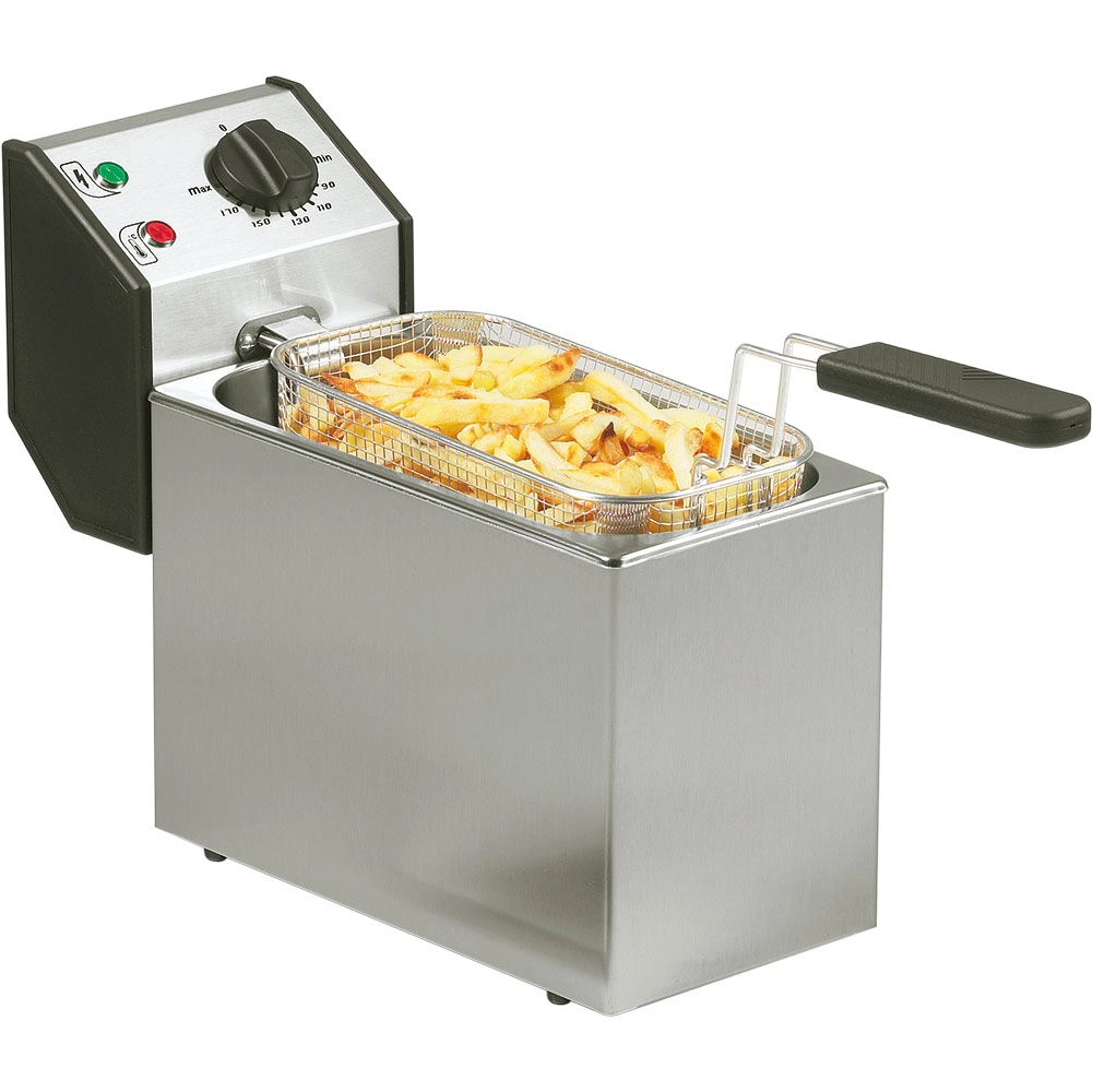Frytownica elektryczna 1-komorowa, 5 l, nastolna, 3.2 kW, 230 V, 425x320x190 mm | ROLLER GRILL, 777320