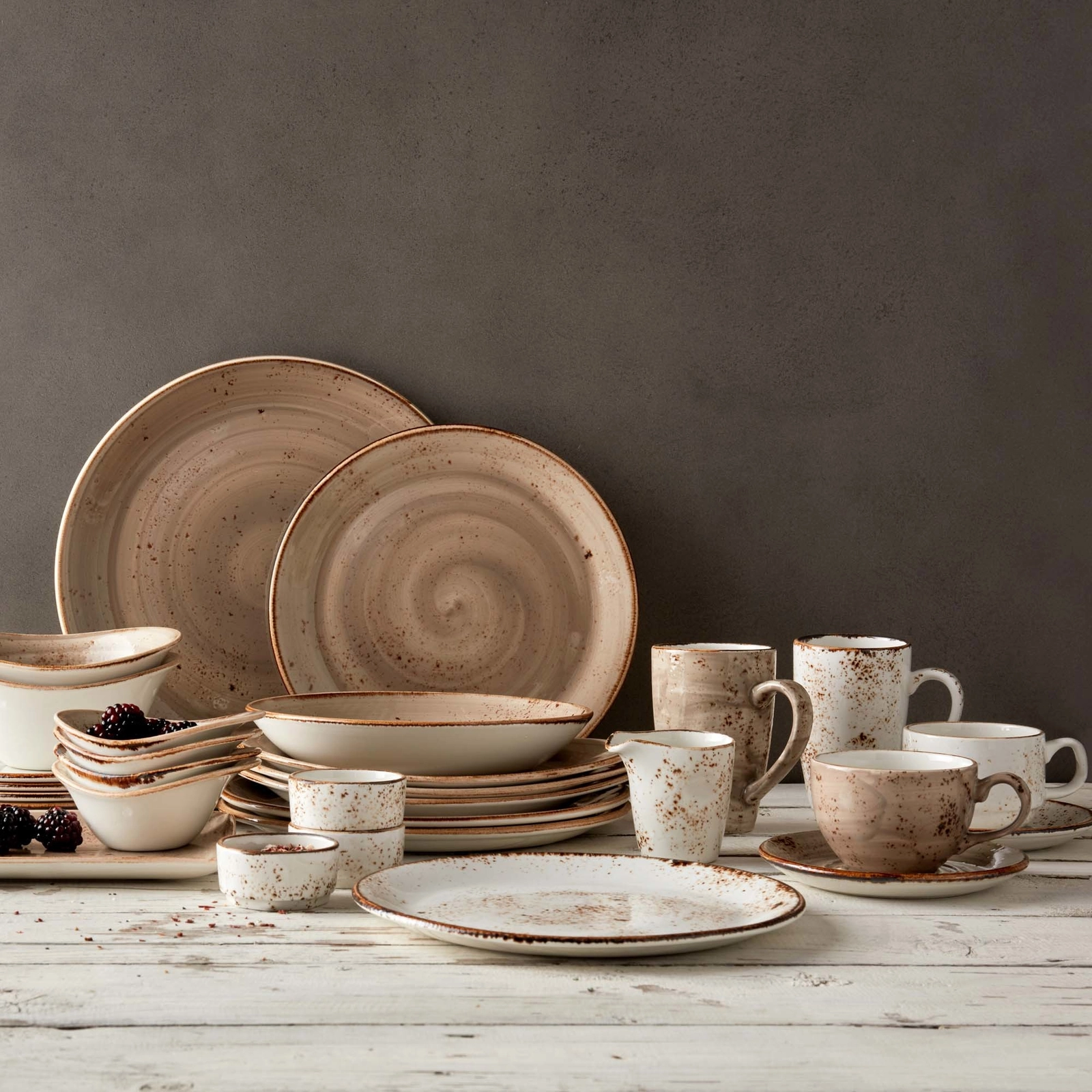 Miska coupe, ⌀215 mm, szara | STEELITE, Craft Porcini