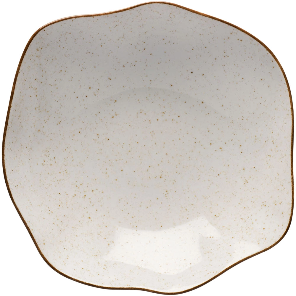 Talerz głęboki z porcelany Ø230 mm, beżowy | LUBIANA, Stone Age