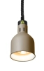 Lampa do podgrzewania potraw, wisząca cylindryczna, beżowa, 0,25 kW, 230 V, ⌀175×250 mm | HENDI, 273784