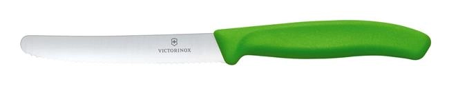 Nóż do pomidorów, 110 mm, zielony | VICTORINOX, 6.7836.L114