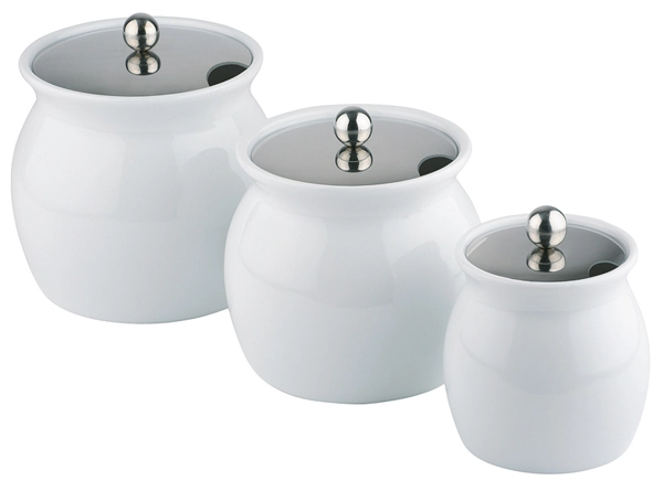 Pojemnik porcelanowy na sos z pokrywką 0,8 l | APS, 83311