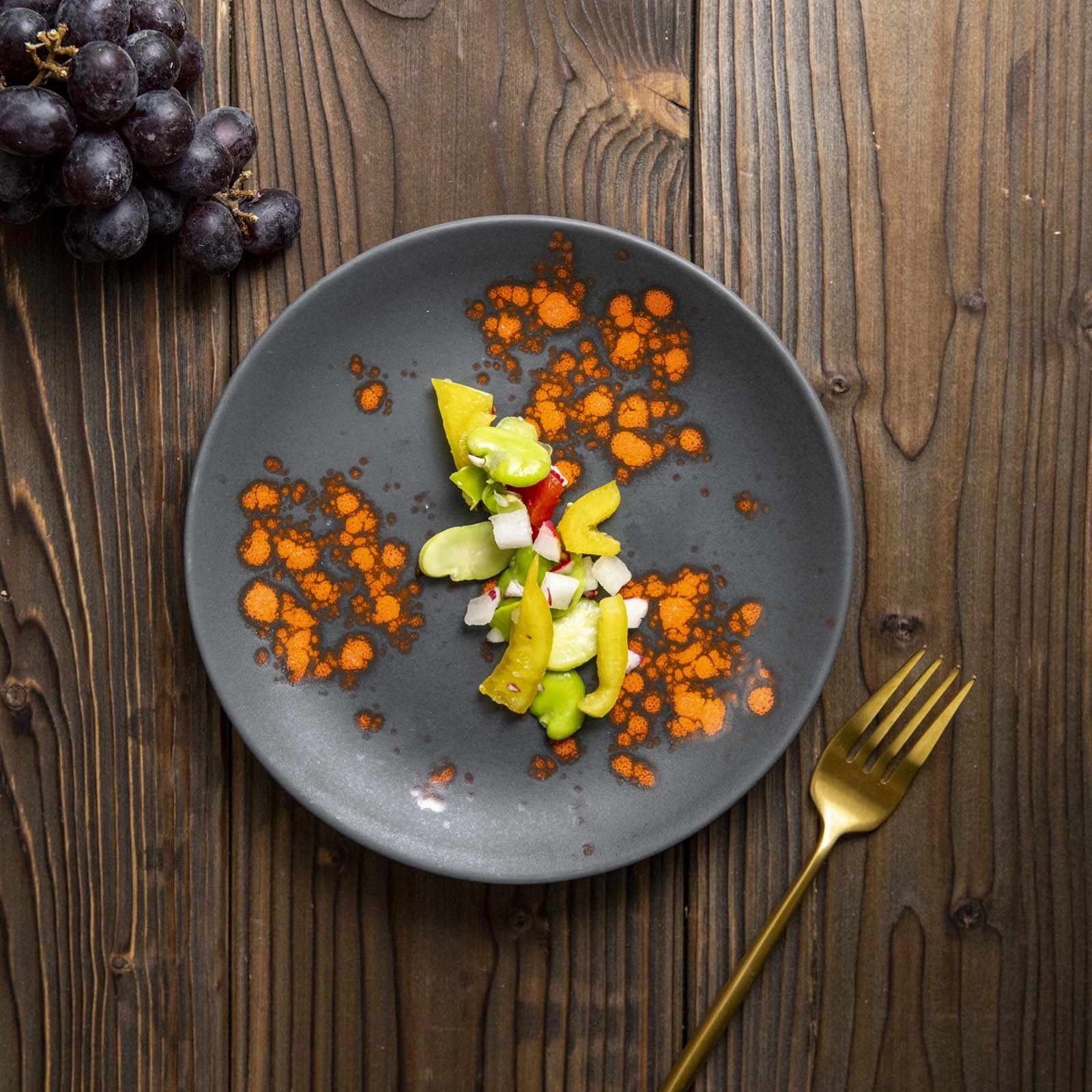 Talerz płytki, Ø260 mm, czarny | FINE DINE, Bloom