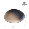 Talerz o organicznym kształcie, Ø330 mm, brązowy | FINE DINE, Moon