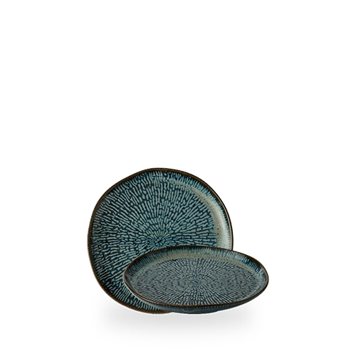 Talerz naturalny, Ø170 mm | CHURCHILL, Cascade Sapphire Blue