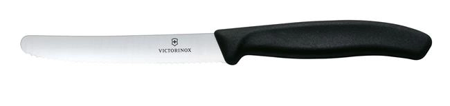 Nóż do pomidorów, 110 mm, czarny | VICTORINOX, 6.7833