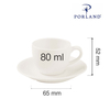 Filiżanka elegancka, 80 ml | PORLAND, Dove