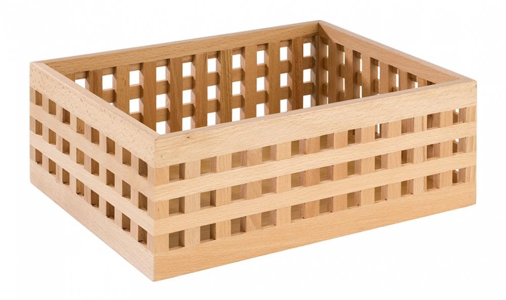 Koszyk drewniany na pieczywo 340x260x125 mm, jasnobrązowy | APS, Brotstation