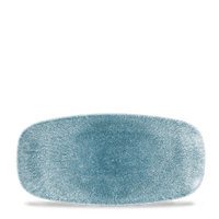 Talerz podłużny, 298x153 mm | CHURCHILL, Raku Topaz Blue