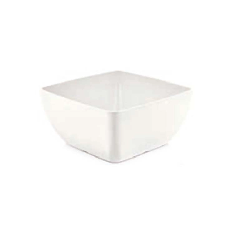 Miska kwadratowa z melaminy, 250×250×120 mm, biała | FINE DINE, 562697